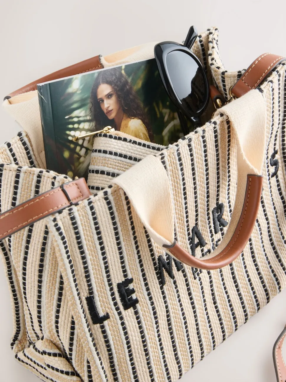 Crème - Sac à main en toile