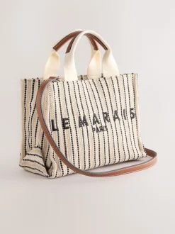 Crème - Sac à main en toile