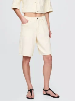 Crème - Shorts Gap Denim taille mi-haute de 11 pouces