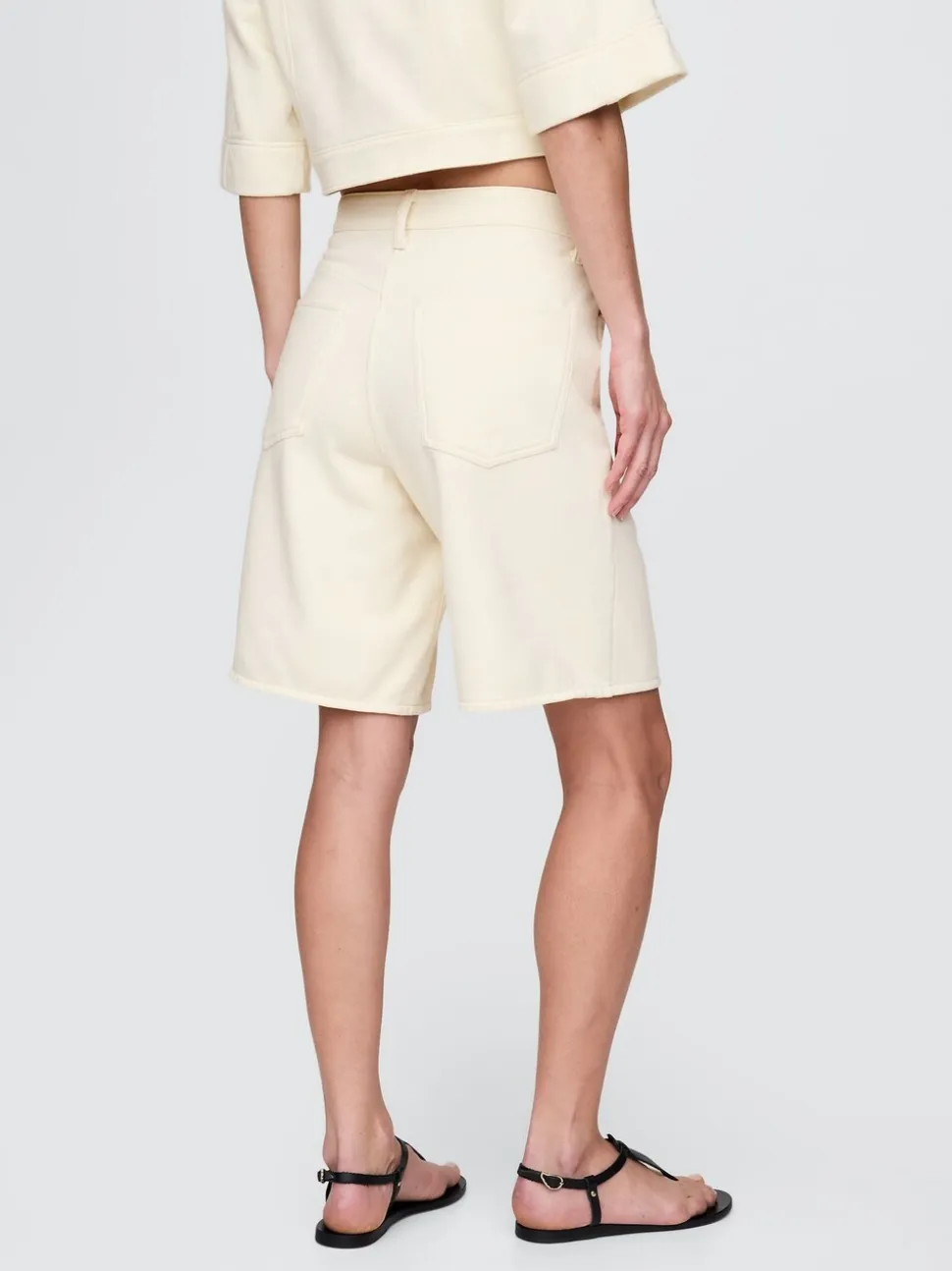 Crème - Shorts Gap Denim taille mi-haute de 11 pouces