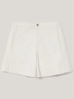 Crème - Shorts Jigsaw Finton en Denim à coutures apparentes