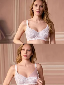 Crème - Soutien-gorge d’allaitement Seraphine Emelia noir à armatures en dentelle