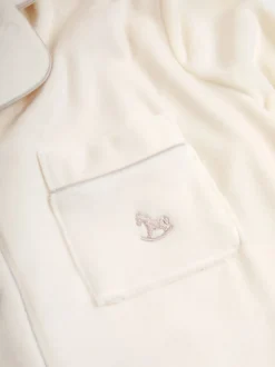 Crème - The Little Tailor Pyjama de Noël en velours doux de luxe