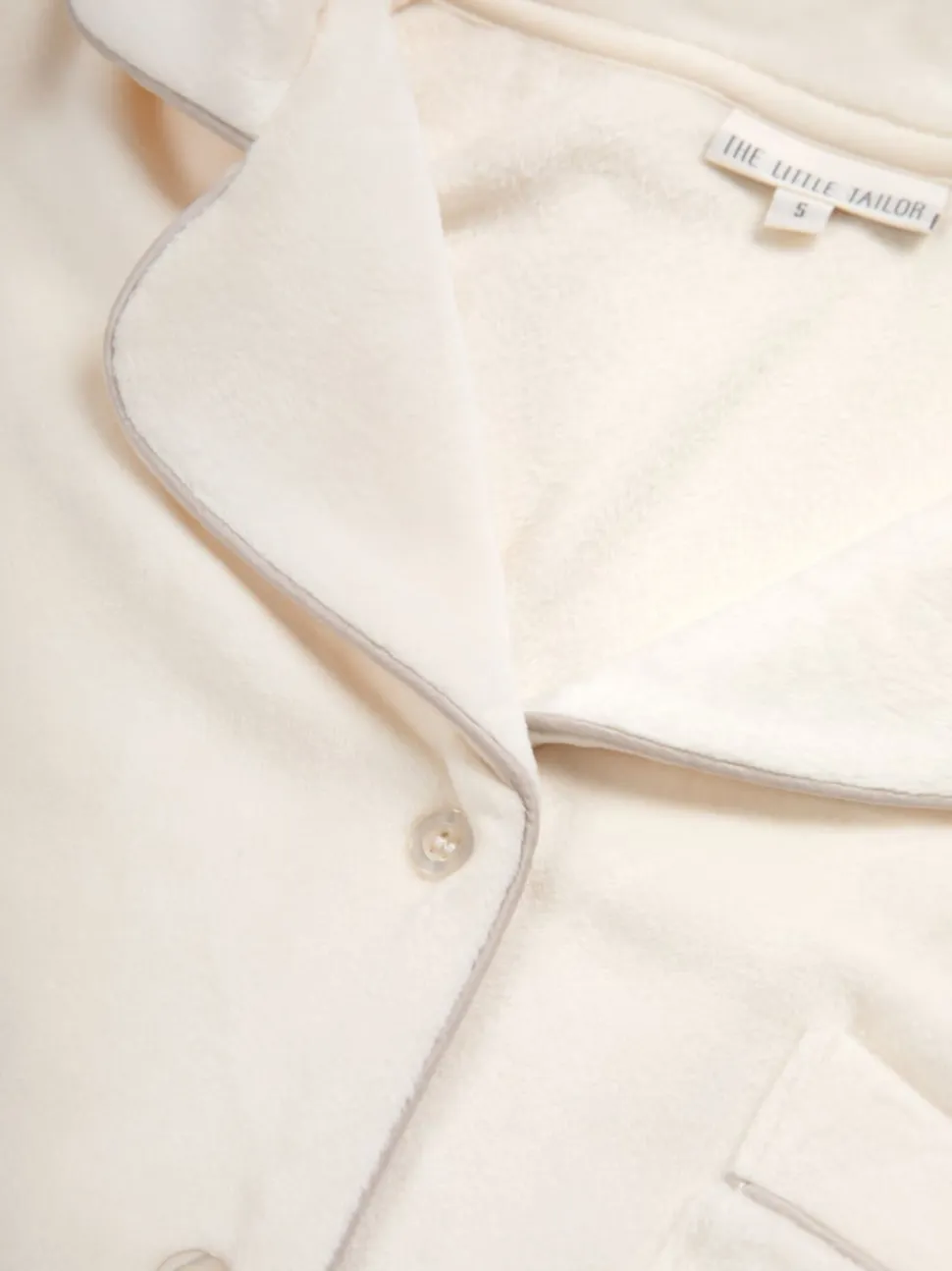 Crème - The Little Tailor Pyjama de Noël en velours doux de luxe
