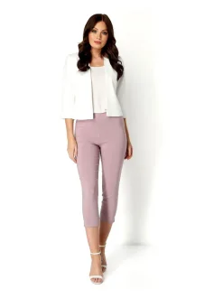 Crème - Veste Roman Rochette à manches 3/4