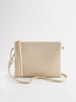 Crème ivoire - Sac à bandoulière en cuir