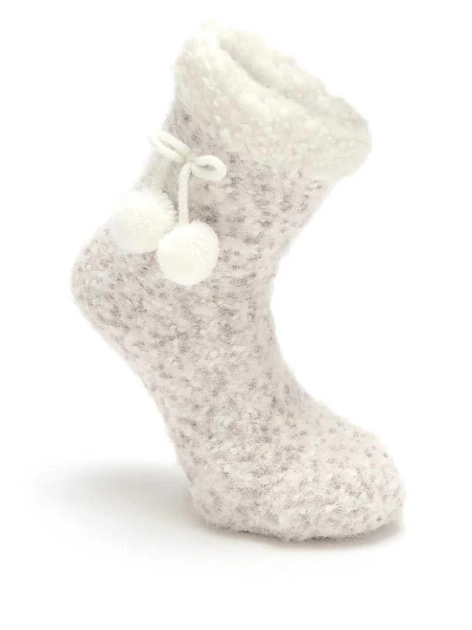 Crème légère - Pour Moi Chaussons chaussettes confortables doublées de maille torsadée