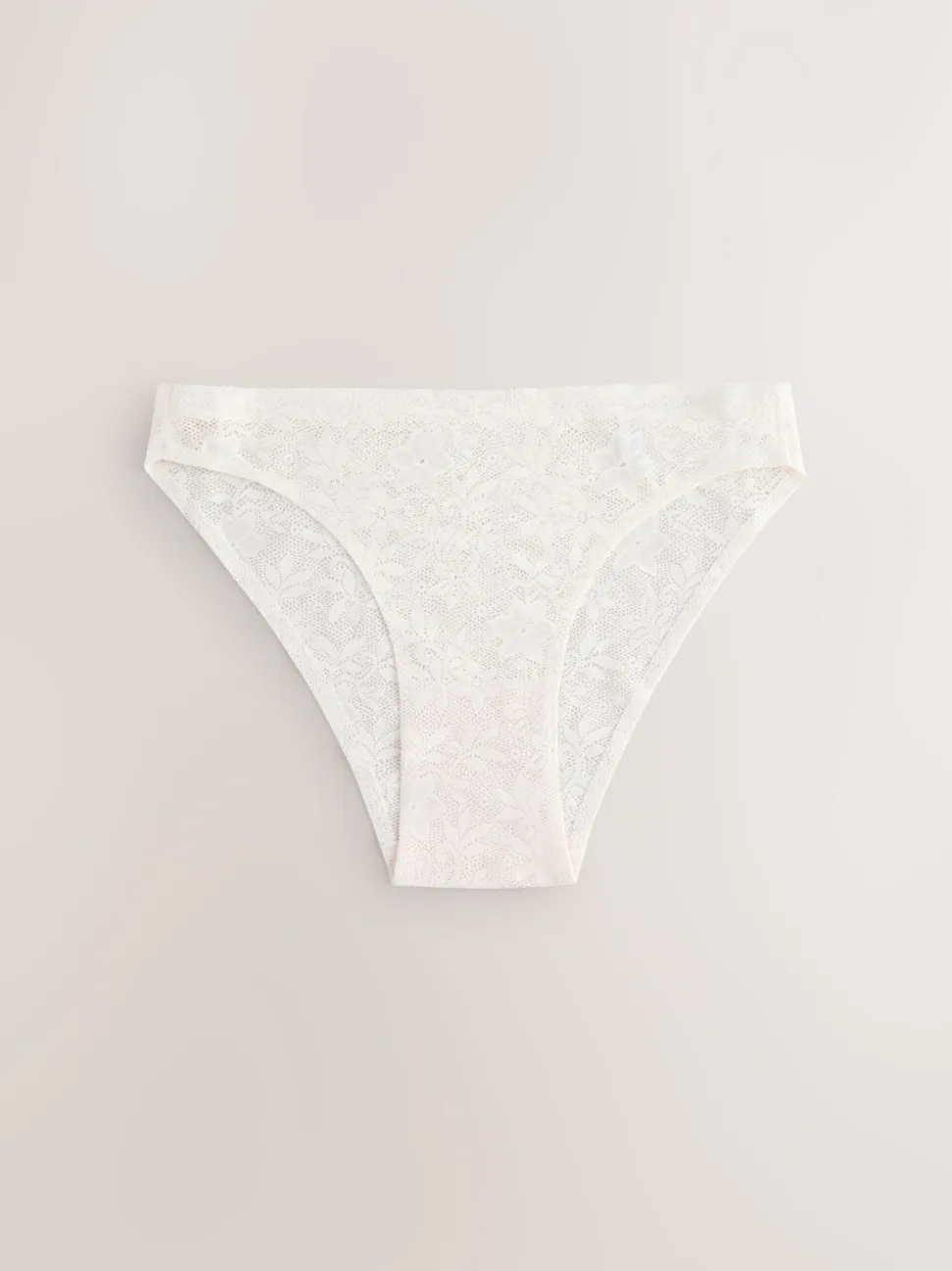 Crème/chocolat/bordeaux - Dentelle sur l’ensemble Pas de VPL Slips 3 Lot
