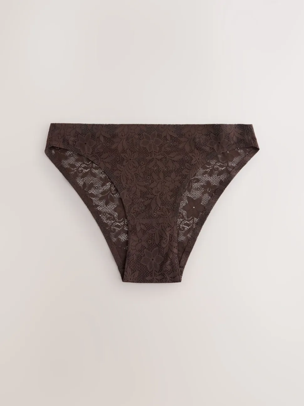 Crème/chocolat/bordeaux - Dentelle sur l’ensemble Pas de VPL Slips 3 Lot