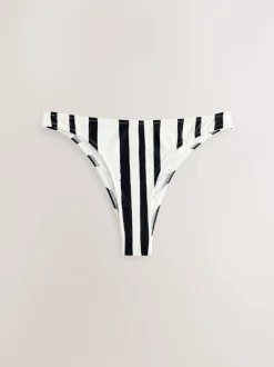 Crème/noir à rayures - Bas de bikini brésilien haut