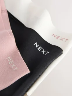 Crème/Rose/Noir - Lot de 3 culottes en coton majoritaire sans VPL