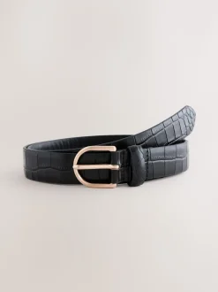 Croc noir - Ceintures de cuir régulières