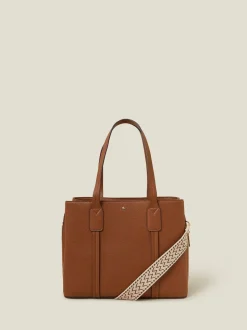 Écru - Accessorize Sangle Sac cabas Sac