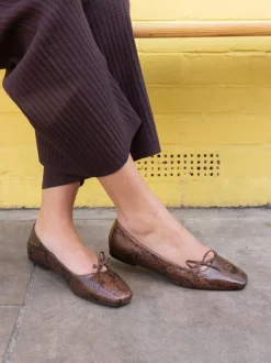 Écru - Ballerines Novo Camilla à nœud asymétrique
