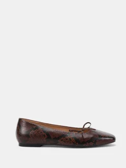 Écru - Ballerines Novo Camilla à nœud asymétrique