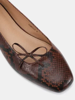 Écru - Ballerines Novo Camilla à nœud asymétrique
