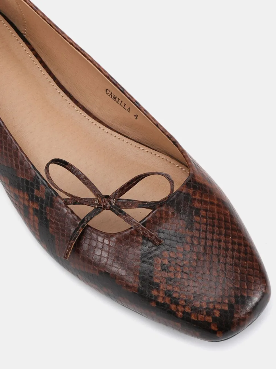 Écru - Ballerines Novo Camilla à nœud asymétrique