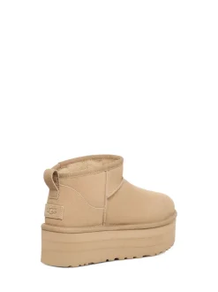 Écru - Bottes UGG Classiques Ultra Court plateforme