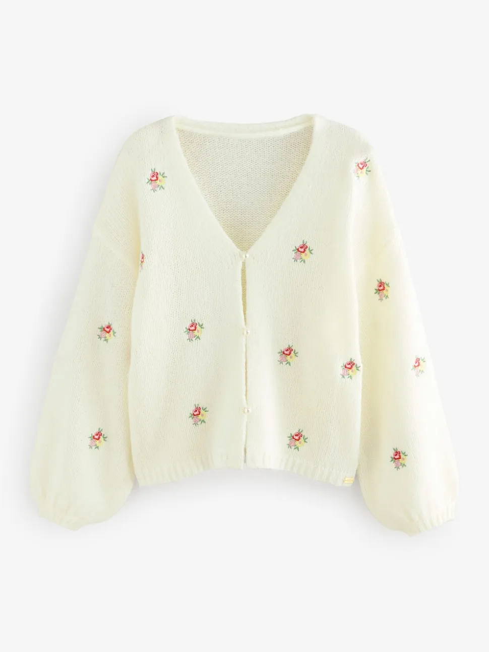 écru - Cardigan Laura Ashley Fleuri Brodé