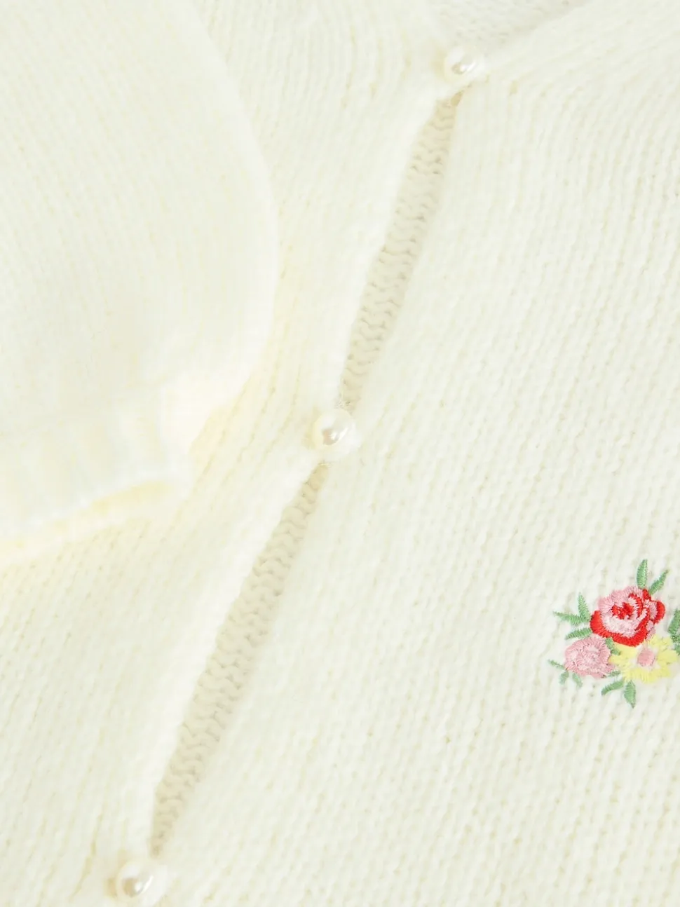 écru - Cardigan Laura Ashley Fleuri Brodé