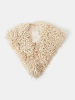 Écru - Écharpe Accessorize Shaggy en fausse fourrure