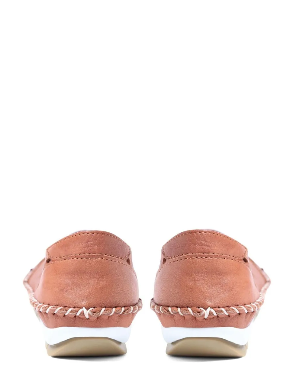 Écru - Chaussures Pavers en cuir à enfiler blanches