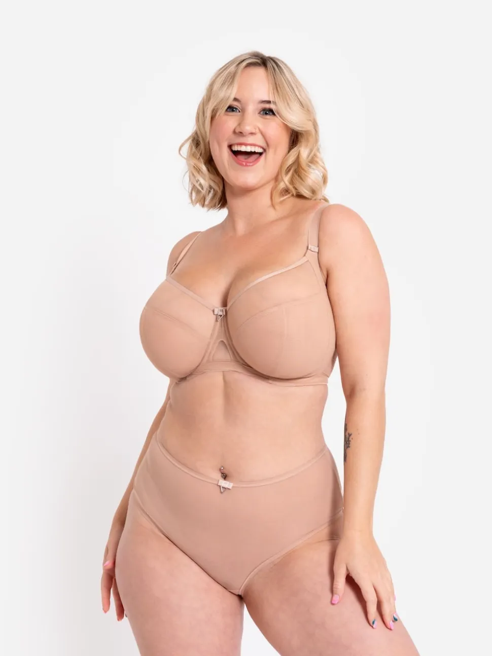 Écru - Curvy Kate soutien-gorge balconnet avec soutien latéral Victory