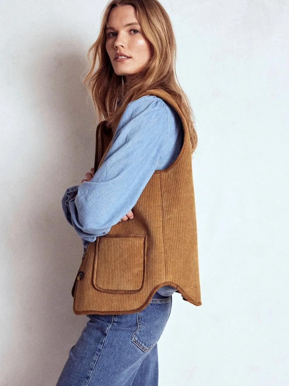 Écru - Gilet Boden Clerkenwell Réversible