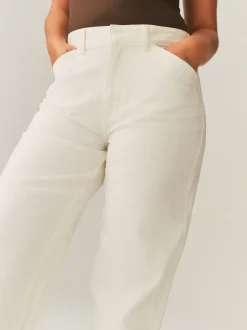 écru - Jeans sablier à jambe large en denim