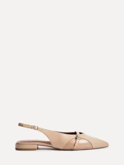 Écru - Linzi Chaussures de ballet à bout pointu Prague avec boucle