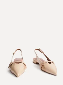 Écru - Linzi Chaussures de ballet à bout pointu Prague avec boucle