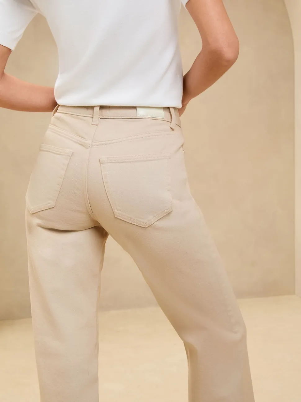écru - Lipsy - Jean à jambe large et à taille moyenne