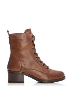 Écru - Moda in Pelle bottines en cuir à lacets Bezzie
