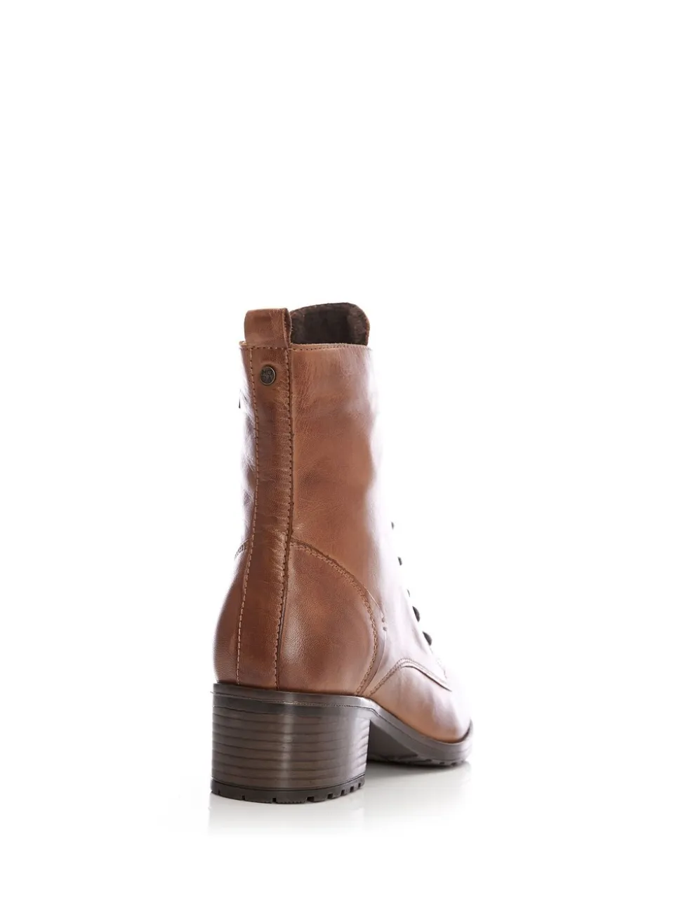Écru - Moda in Pelle bottines en cuir à lacets Bezzie