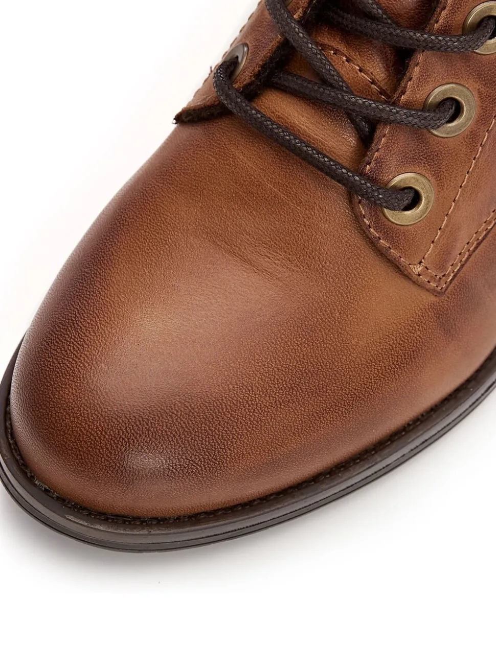 Écru - Moda in Pelle bottines en cuir à lacets Bezzie