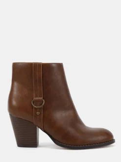 Écru - Novo Bottes à talons Juliette Coupe large