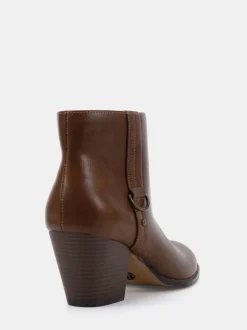 Écru - Novo Bottes à talons Juliette Coupe large