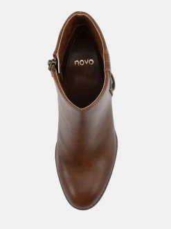 Écru - Novo Bottes à talons Juliette Coupe large
