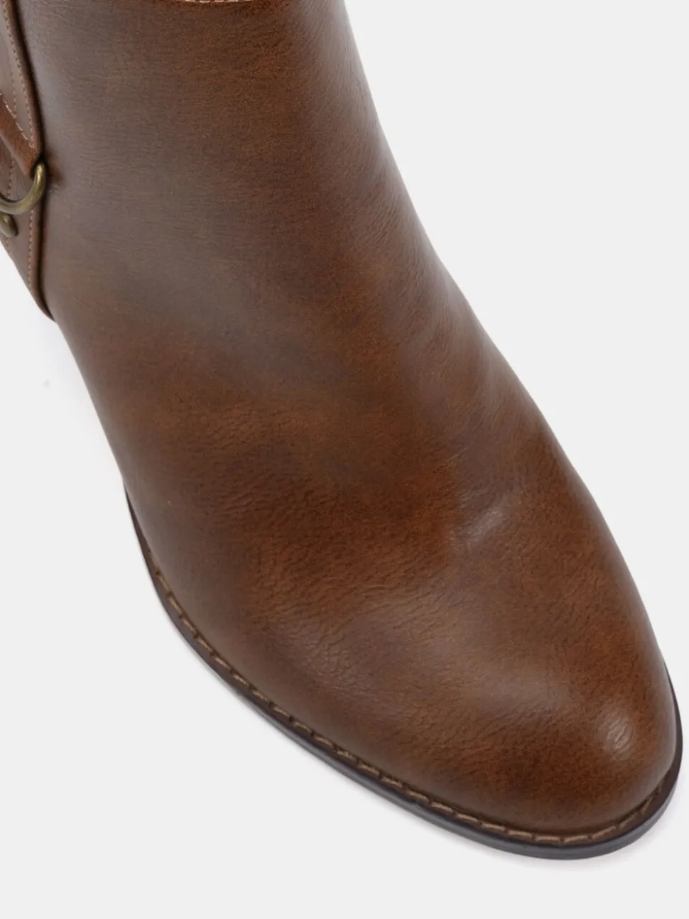 Écru - Novo Bottes à talons Juliette Coupe large