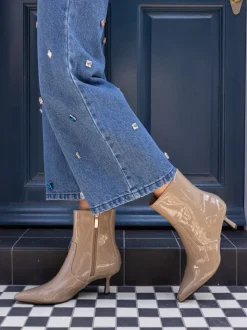 Écru - Novo Bottines kylie Coupe large à talon aiguille