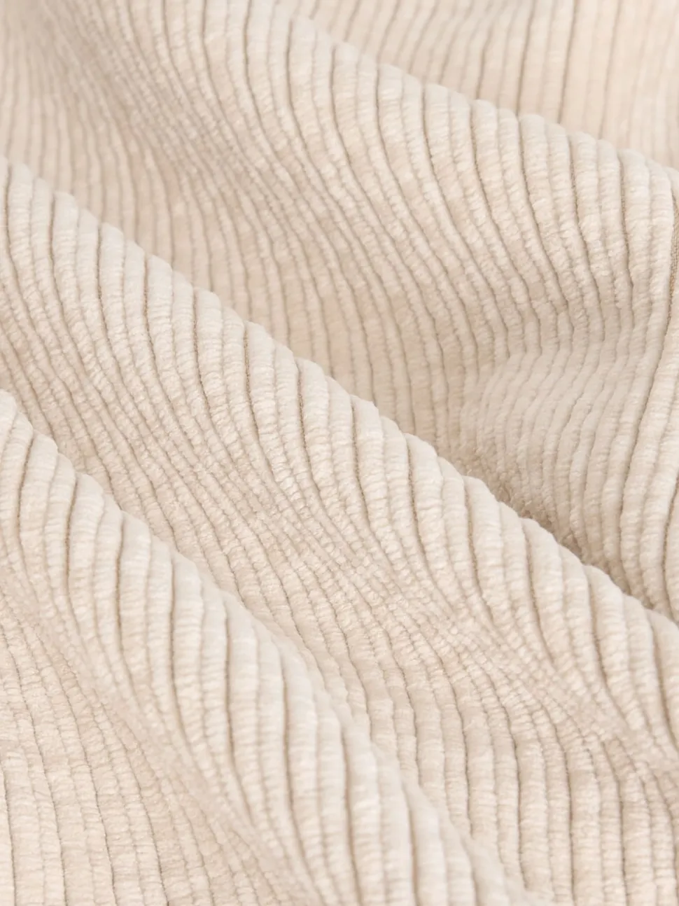 écru - Pantalons Amples en velours côtelé doux