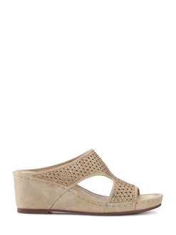 Écru - Pavers Grand Compensées talons Mules