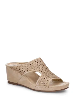 Écru - Pavers Grand Compensées talons Mules