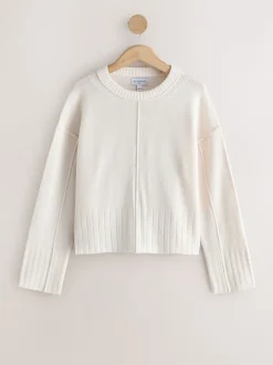écru - Pull ras du cou 100% laine d’agneau N.premium