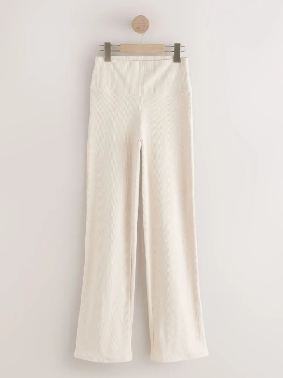 écru - Self Leggings larges côtelés