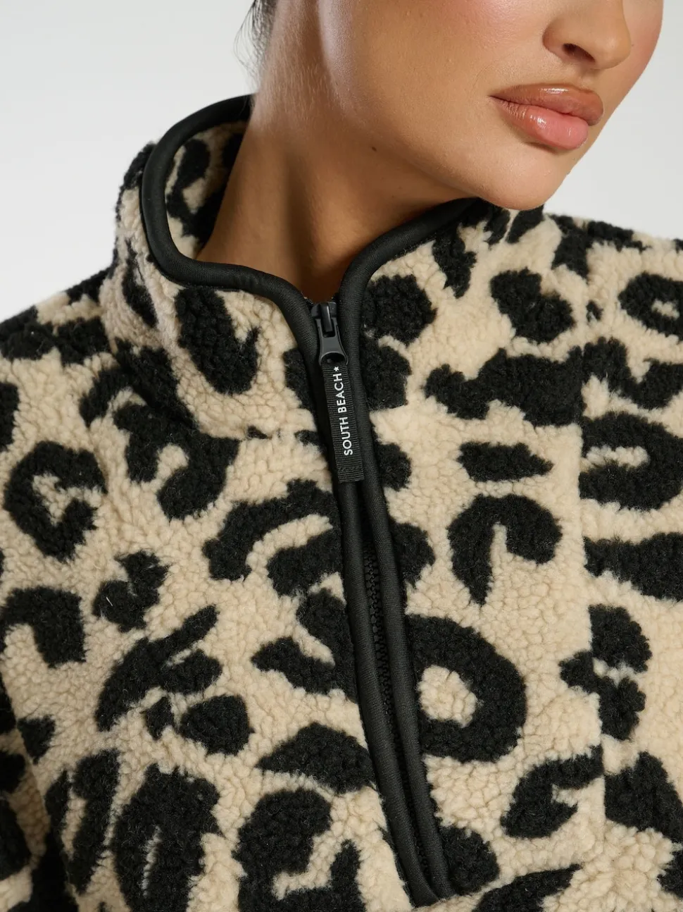 Écru - South Beach Borg Veste Quarter Zip