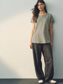 Écru/Taupe/Brown/Bleu/Jaune - Lot de 5 T-shirts à mancherons