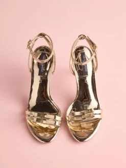 Cuir doré - Sandales à talons Tabitha Simmons X Next Midnight Siren avec nœud