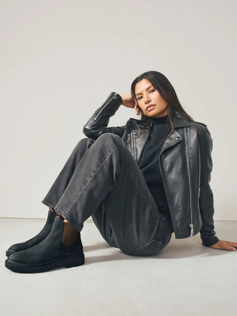 Cuir huilé noir - Chelsea Bottes/Bottines Forever Comfort® à bout rond