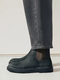 Cuir huilé noir - Chelsea Bottes/Bottines Forever Comfort® à bout rond